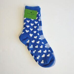 🆕  Kate Space Fuzzy Socks 2 Pairs Classic KS Hearts & Spades Soft & Cozy